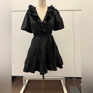 Love the Label Elegant Black Ruffle Dress size XS